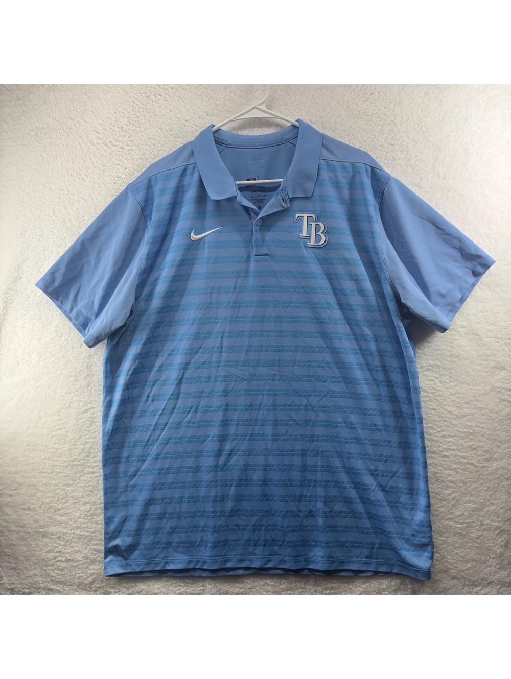 Nike Tampa Bay Rays Victory Dri-FIT Polo Mens XL Light Blue Authentic Collection